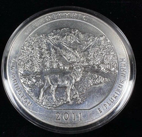 2011 Olympic NP 5oz Silver ATB Quarter .999 Fine America Beautiful Coin