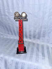 Vintage O Gauge Railroad Train Red Yard Flood Spot Light Tower Marx Untested