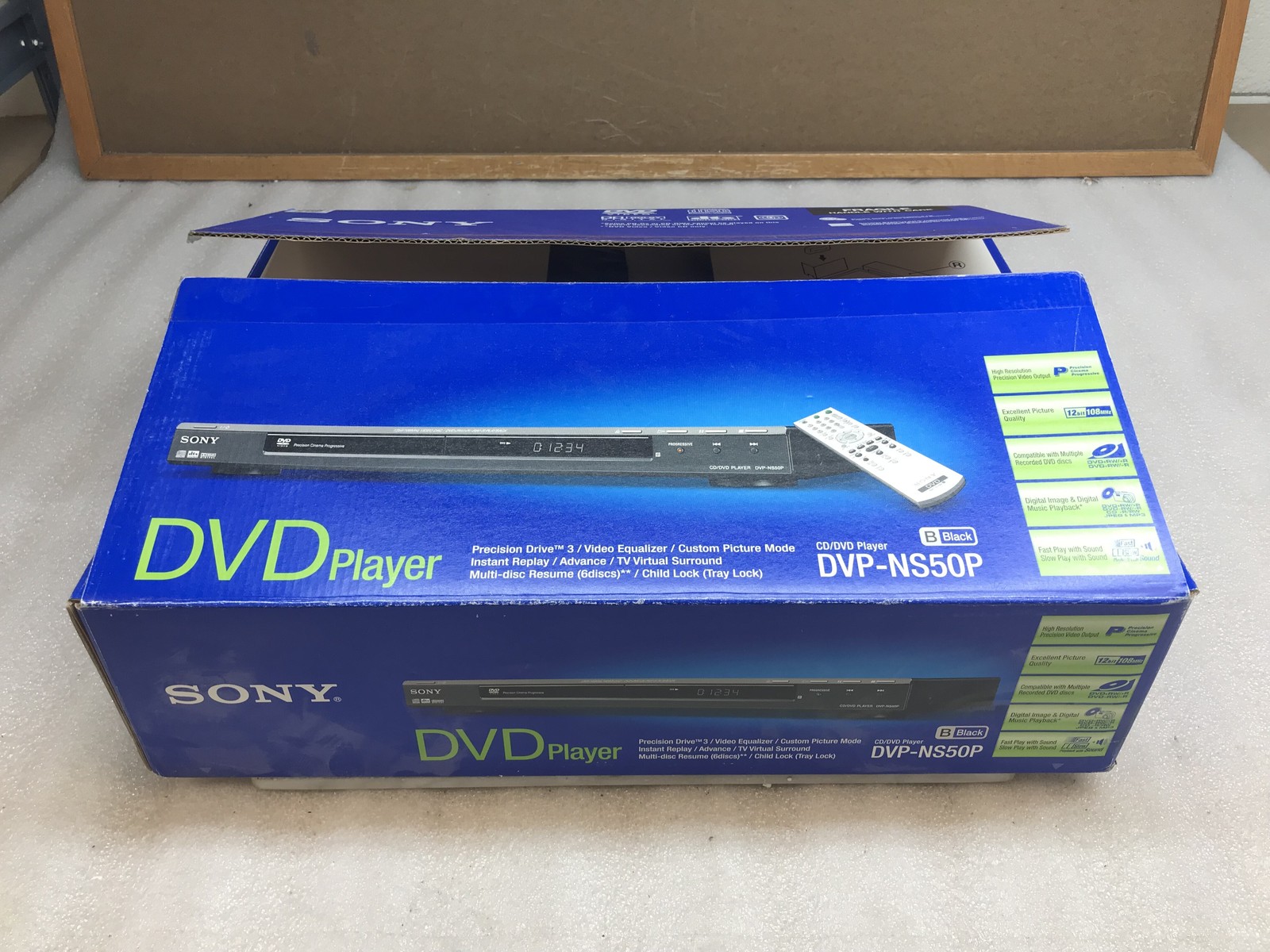 Sony DVP-NS50P CD DVD Player With Remote & RCA Cords Black Tested & Functional