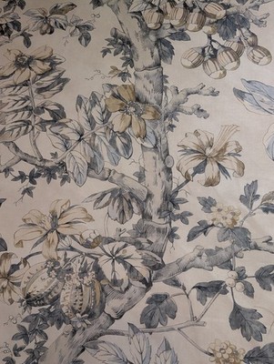 Zoffany Coromandel Empire Grey Fabric-sold By The Yard-35 Yds-Retail $494 A YD 