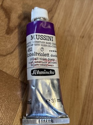 Schmincke MUSSINI Resin Oil Paint Cobalt Violet Deep 482 35ml Color New Vintage