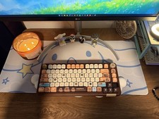 Brand New Custom modded Capybara keyboard, Mocha Frame, and artisan keycaps!
