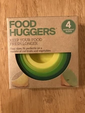 Original Food Huggers 4 Piece Set Multi Color BPA Free Keep Produce Fresh NEW