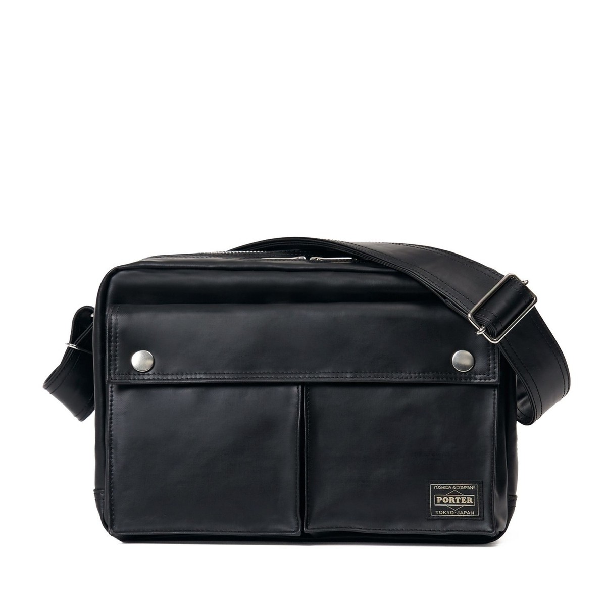 Porter スリングバック PORTER FREE STYLE SLING BAG W zip Black Camel 707-15165 Unisex