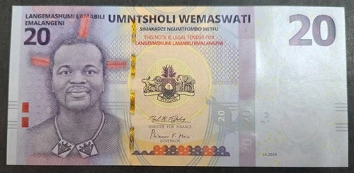 2024 eSwatini 20 Emalangeni  Pnew, DA0024***.