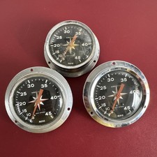 Lot Of 3 Vintage Air Guide Sea Speed Gauge Marine Boat Speedometer 5-45 Mph
