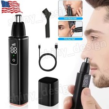 Ear and Nose Hair Trimmer with LED Display USB Rechargeable Nose Hair Remover