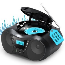 Boombox Portable CD Players for Home with Bluetooth, Boom Box CD Player FM Ra...