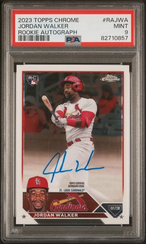 2023 Topps Chrome - JORDAN WALKER RC SP AUTO - PSA 9 - Cardinals 2026 Home Run