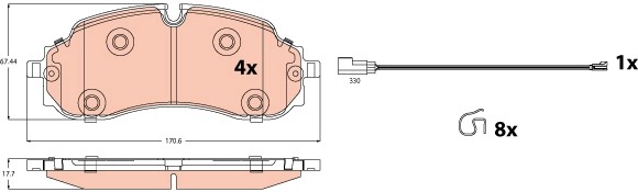 Für TRW GDB2609 HAM PADS.