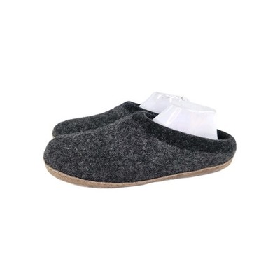 Ambler Slocan hand-felted wool slippers US 10 -11 Mens Charcoal Slip-On Shoes 