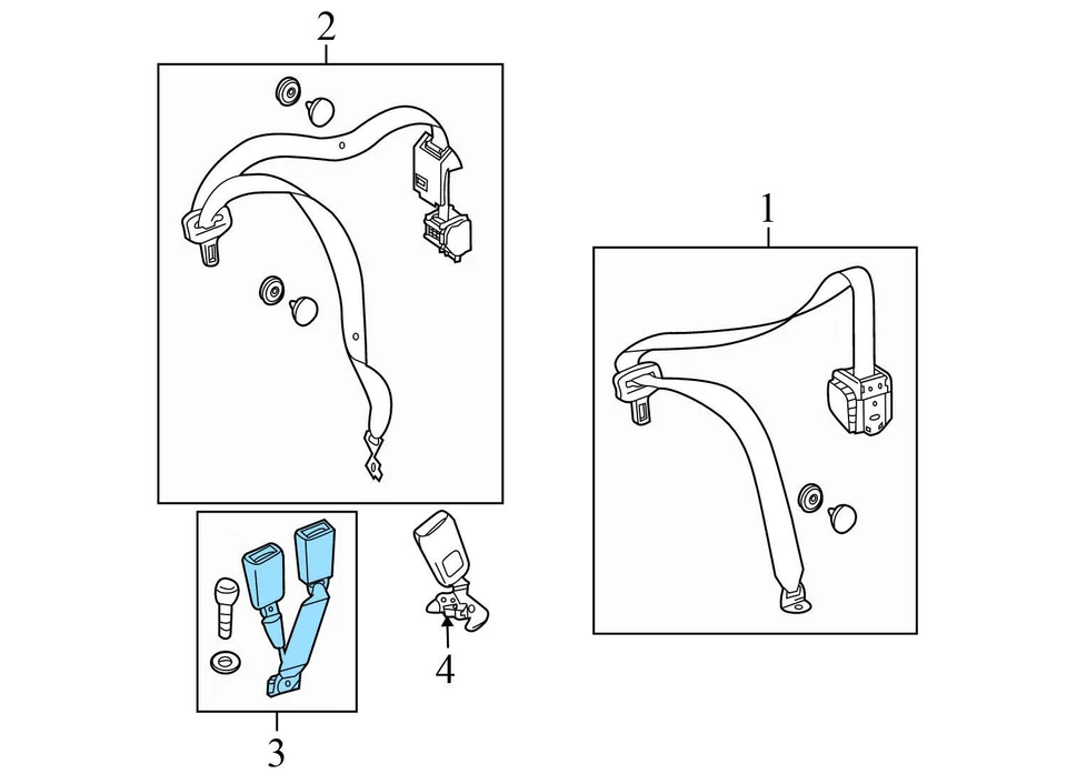 15-21 MERCEDES-BENZ C63 AMG S - CINTURÓN DE SEGURIDAD TRASERO DERECHO Hebilla/Receptor (Doble) Foto 3 de 4