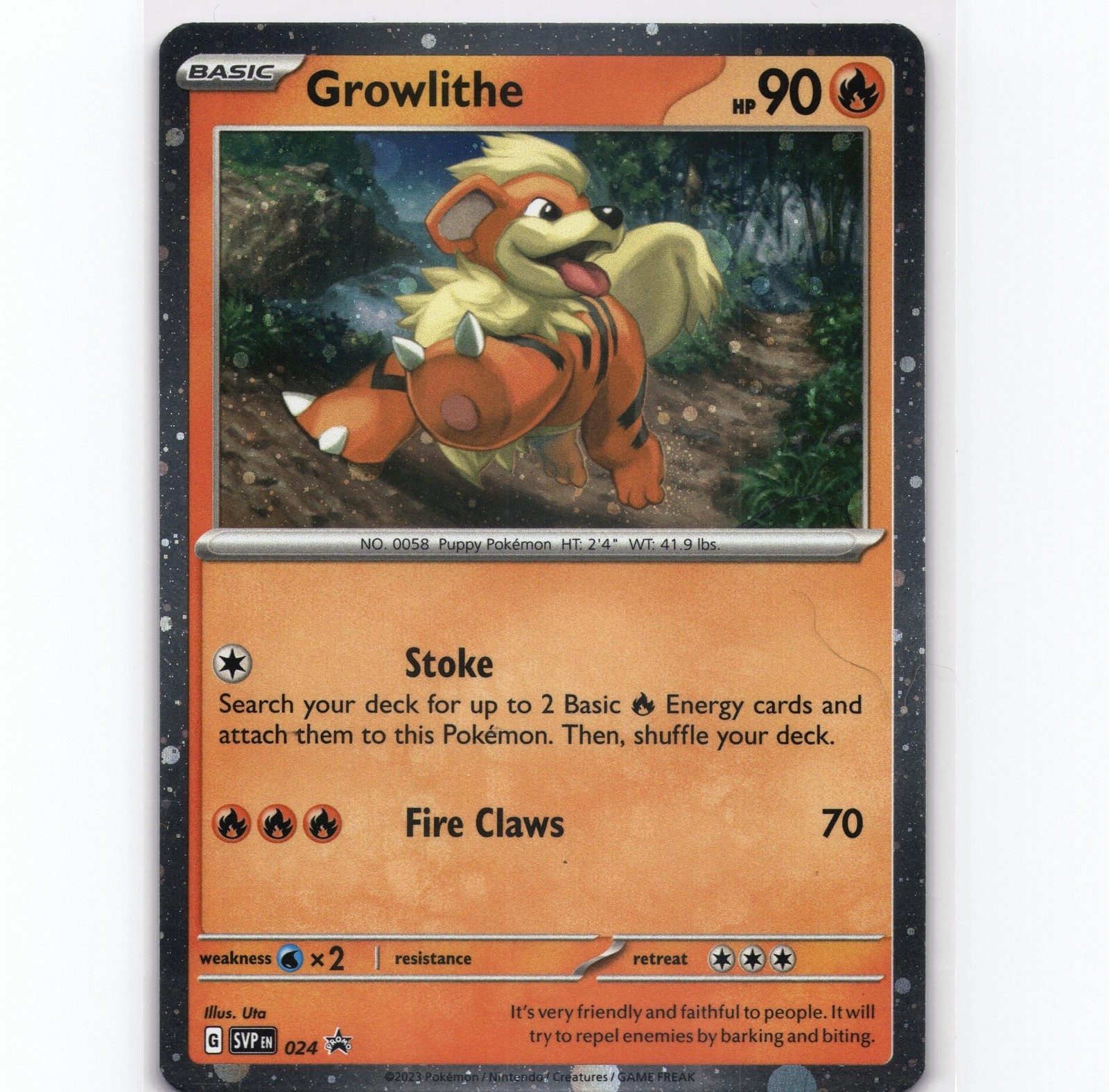 Growlithe - Promo SV: Scarlet & Violet Promo Cards 024 NM Pokemon