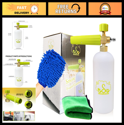 #ad Adjustable Foam Cannon for Pressure Washer Snow Foam Lance 1L Bottle Mitt amp; $24.99