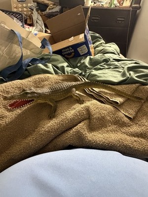 Vintage Realistic Imperial Soft Rubber Alligator Crocodile 15  Toy Figure