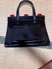 Jean Paul GAULTIER Enamel Hand Bag Dark Brown Black Magic Tape Archive Rare