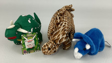 Prehistoric Dinosaur Lot Plush Stuffed Animal Stegosaurus Triceratops Vintage