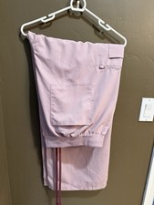 Fabletics Women's Pink/mauve Solid Medical Scrub Set Top 3xl Pants 2xl