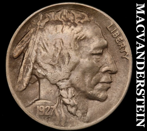 1927-D Buffalo Nickel- Extra Fine Semi Key Better Date No Reserve #i7799