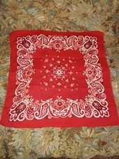 Red Fast Color 100 Cotton Bandana Handkerchief Made In USA