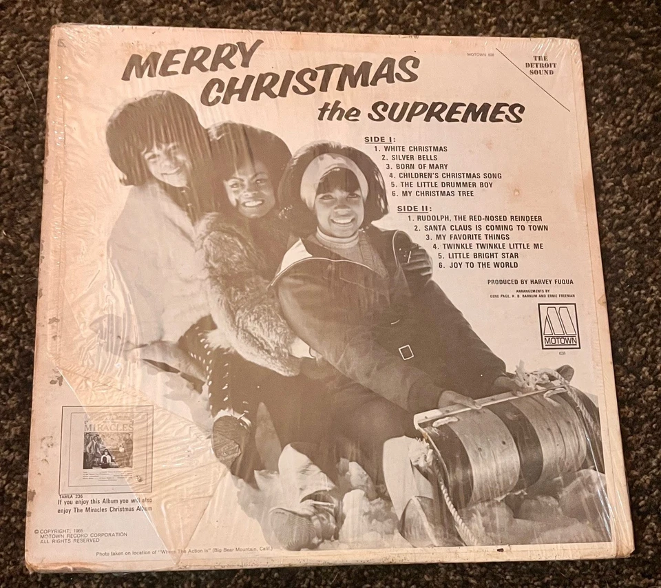 1965 Motown Holiday LP - THE SUPREMES "Merry Christmas" MOTOWN #638 in Shrink! - Image 2 of 2
