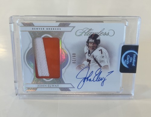 John Elway #4 2025 Panini Flawless Patch Autograph card