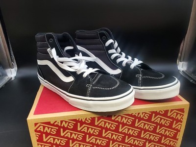 Vans Fillmore Hi Top Youth Boys Sz 6y Shoes Black White Suede Casual Sneakers