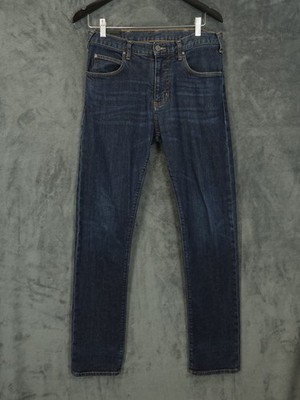 Emporio Armani Jeans Herren W31 L34 Dunkelblau Slim Tapered Denim Smart Freizeit Y2K
