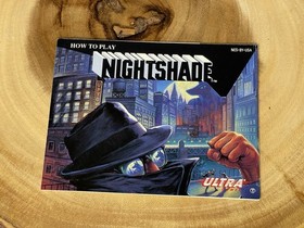 Nightshade Nintendo NES CIB Box Game Manual Registration Card Inserts Tested