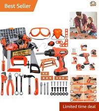 Durable Pretend Play Tool Set for Kids Aged 3-8 - Safe Construction Fun