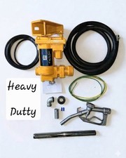 HEAVY DUTY Fuel Transfer Pump 20GPM 12V With Nozzle For Gas Or Diesel