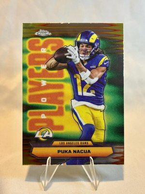 #ad #ad 2025 Topps Chrome Football Puka Nacua Power Players PP 24 Los Angeles Rams $1.00