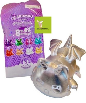 SILVER DRAGON CAT Aphmau MeeMeows Gemstone Dragons Classic 11'' Plush ***READ***