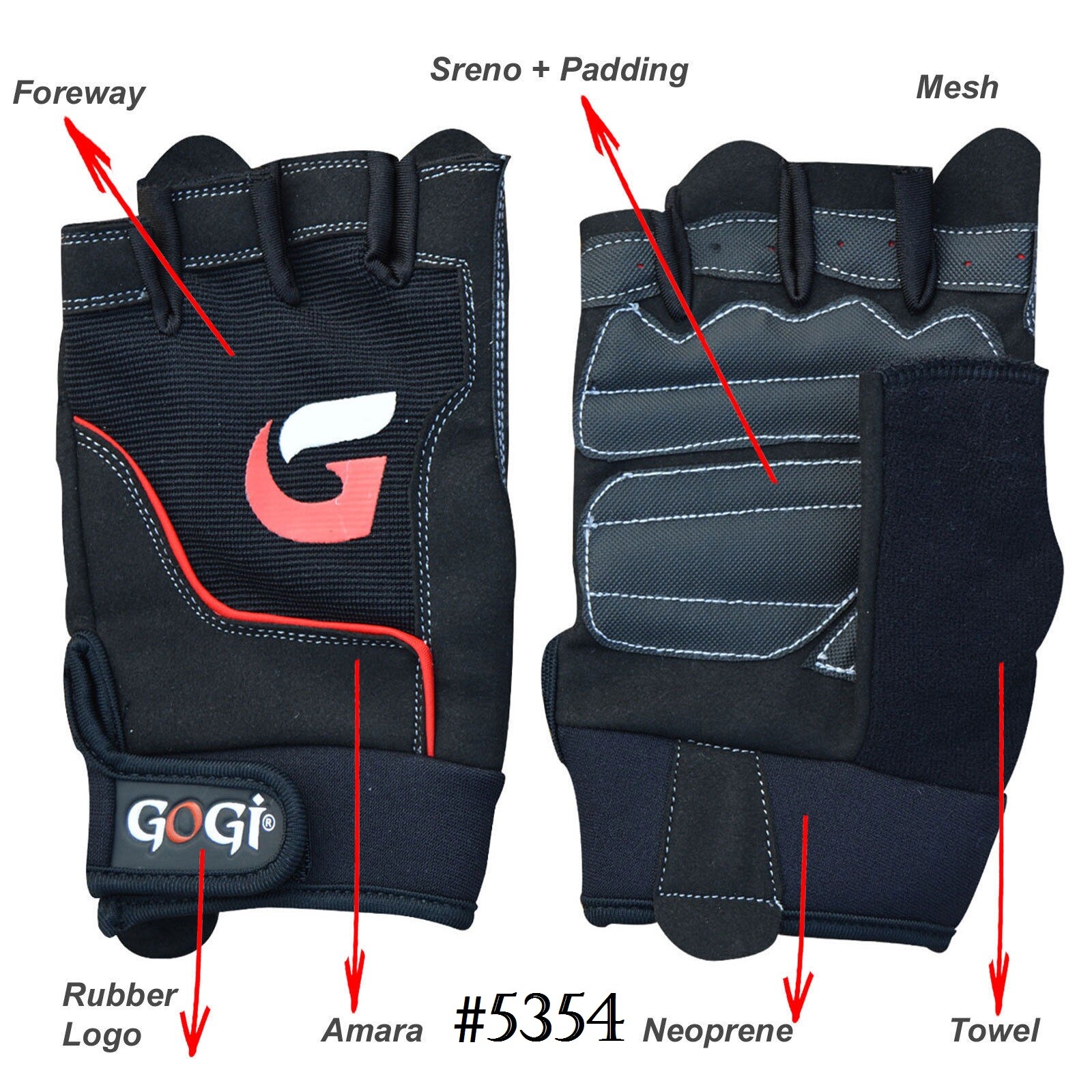 Professional Fitness Workout Weight Lifting Gym Exercise Training Glove 5354