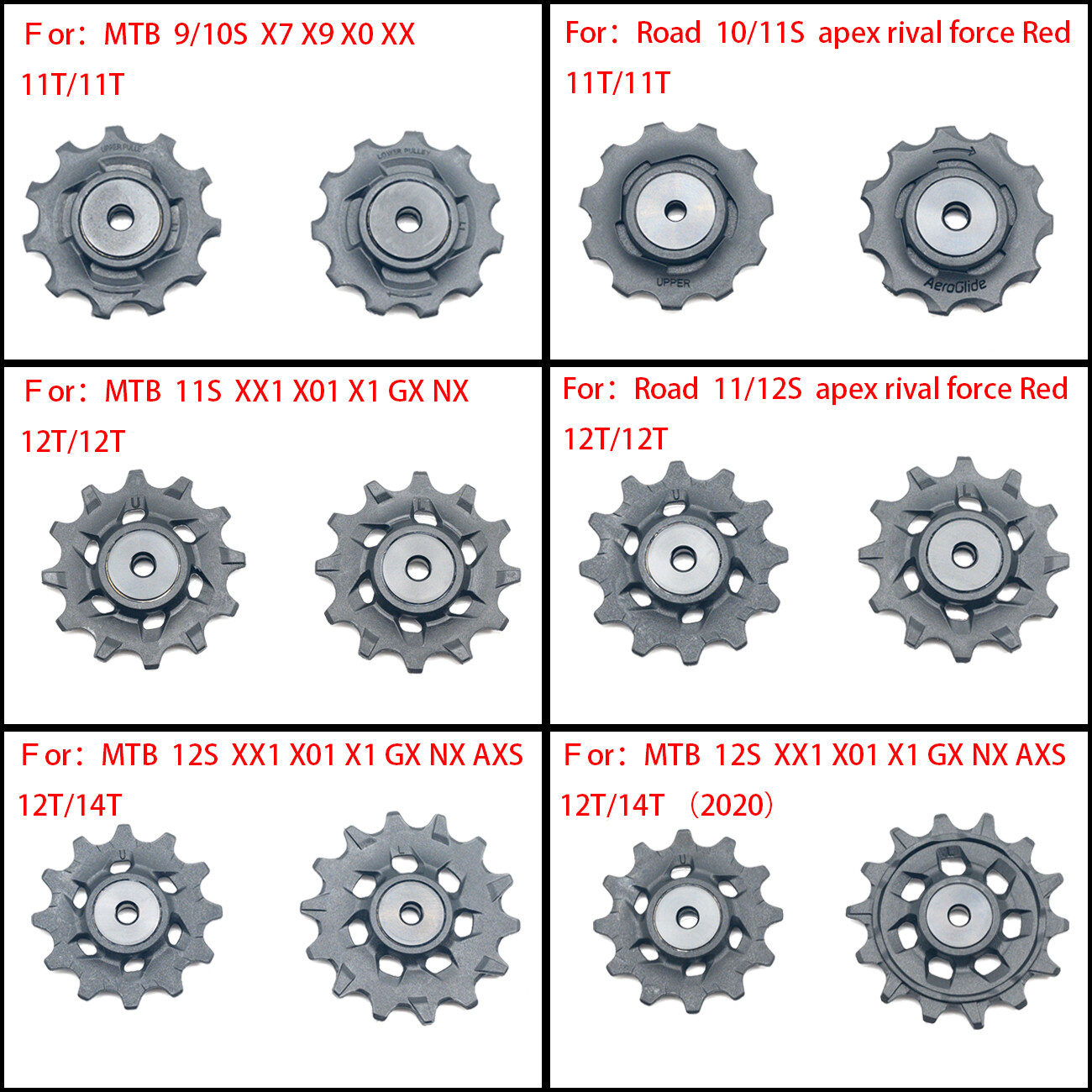 SRAM Truvativ 9s//10s//11s12//s X-Sync Rear Derailleur Pulleys Assy for XX1 X01 XX