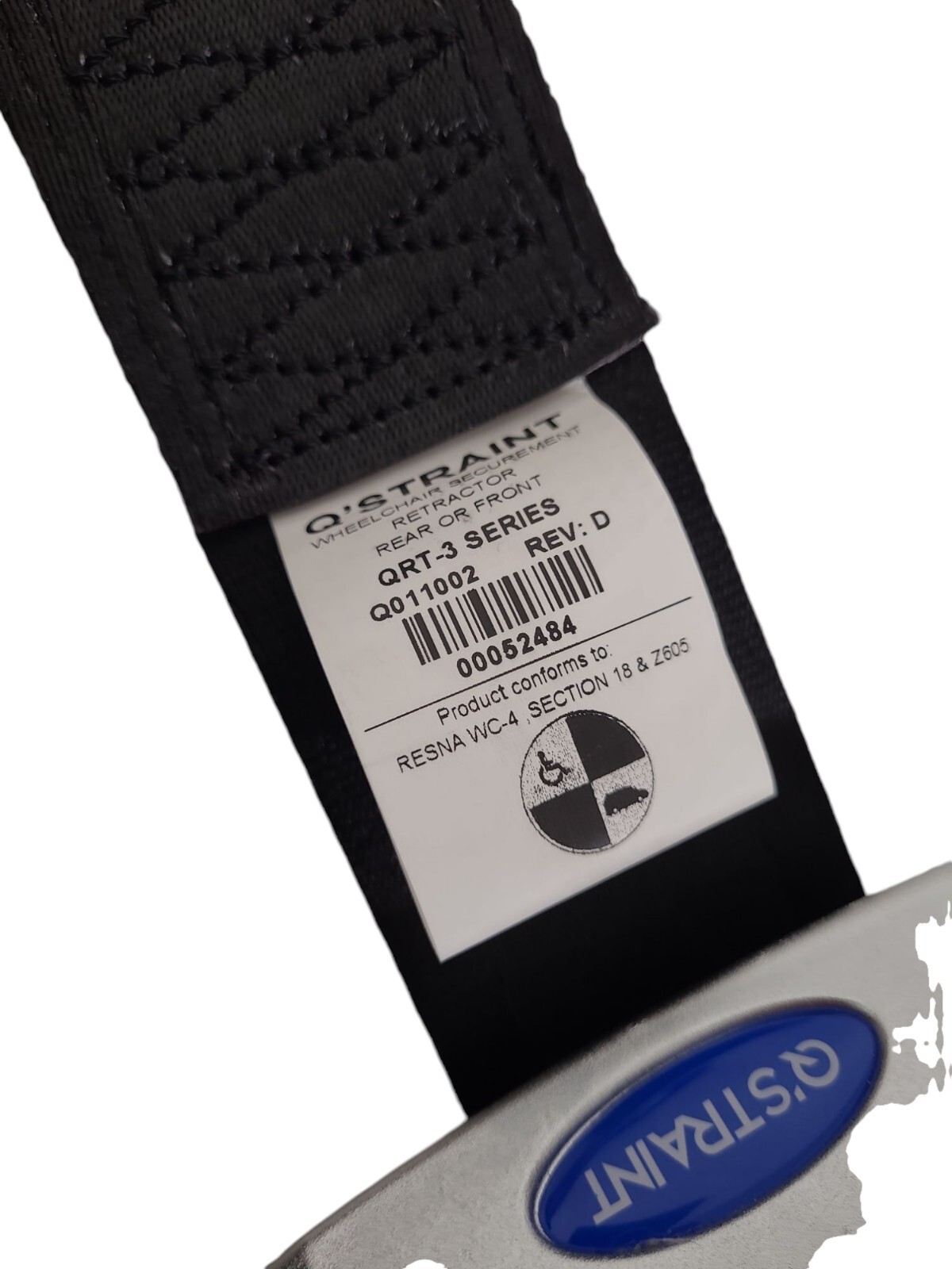 Qrt 3 Q'STRAINT QRT-3 Wheelchair Securement L Track Retractor Q011002 Rear Or ...