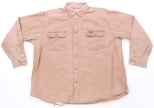 Rare Vintage CARHARTT Double Breast Pocket Casual Button Front Shirt 90s Rust XL