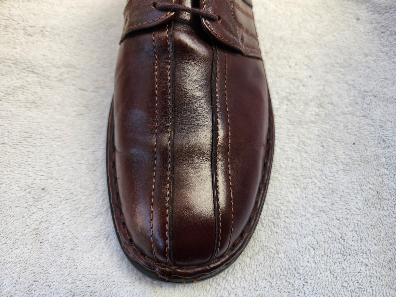 SAOLA Scarpe derby casual stringate JOSEF Seibel in pelle marrone da uomo taglia 44 USA 11