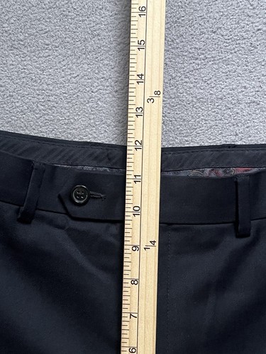 Lauren Ralph Lauren Pantalones Para Hombres 33x32 Negro Lana Traje Pantalones Vestido Pantalones - Imagen 14 de 14