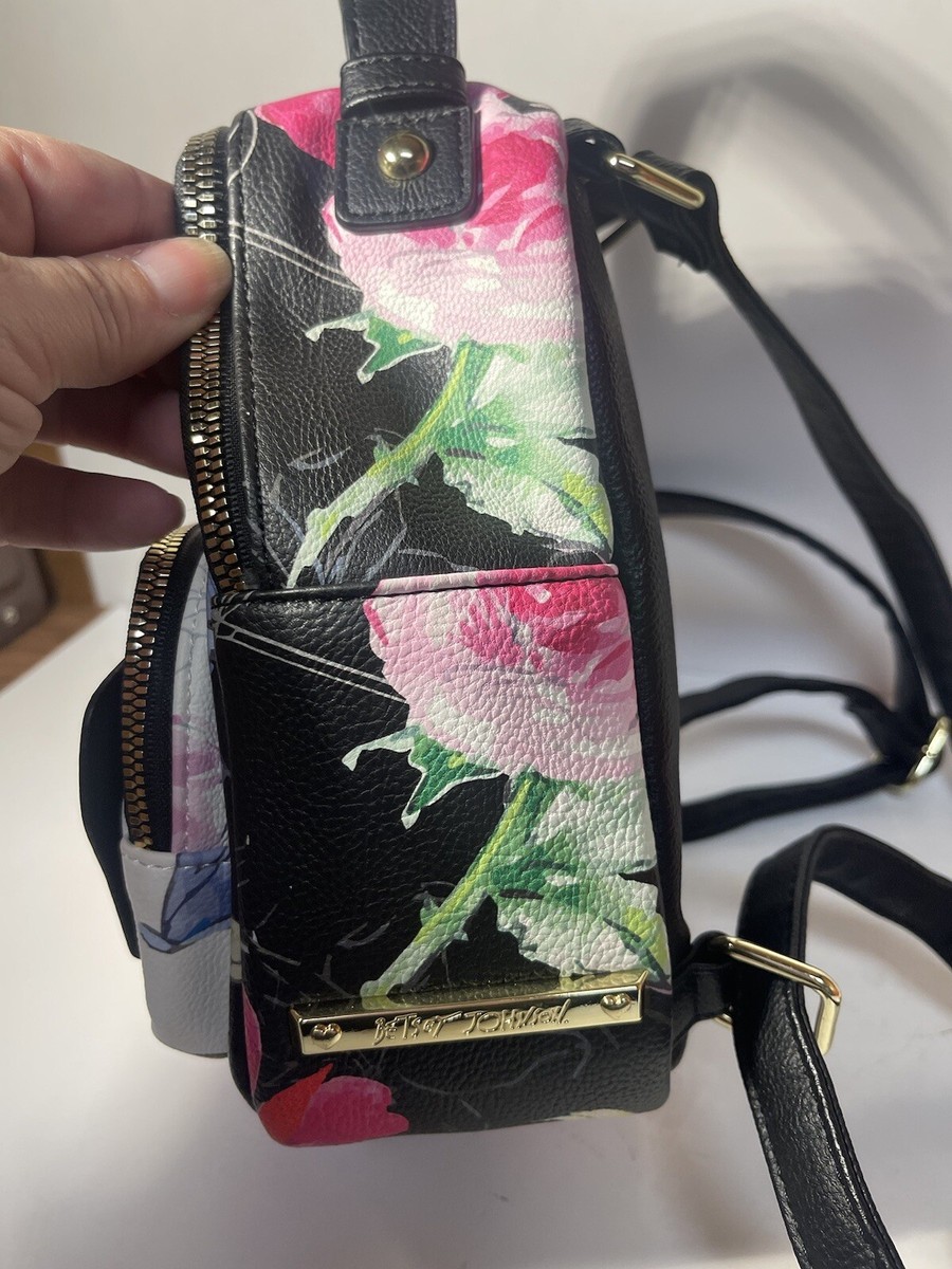 Betsey Johnson Cute Puppy Dog Floral Mini Backpack Purse  display picture 1