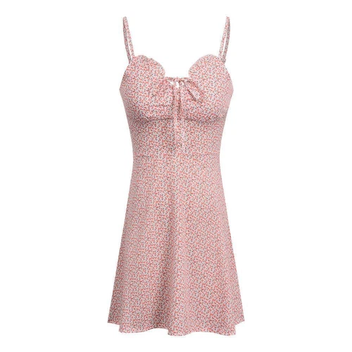 Damen Blumen Boho Sexy Sommer Träger Kleid Damen Urlaub Strand Mini Sommerkleid - Bild 9 von 13