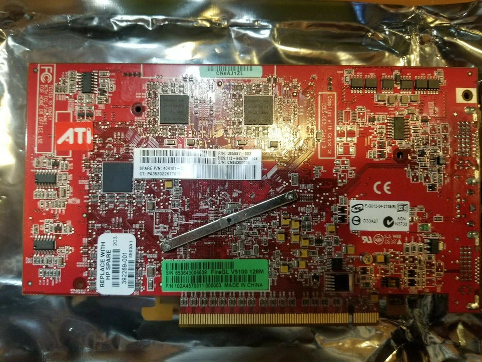 ATI Fire GL 109-A45731-10 V5100 128MB Dual DVI S-Video PCI-E Video Card - Image 4 of 4