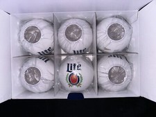 Miller Lite Beernament Holiday Christmas Ornaments Set Of 6
