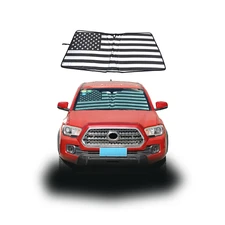 US Flag Car Sun Shade Windshield Window Cover For Toyota Tacoma 06-22 US