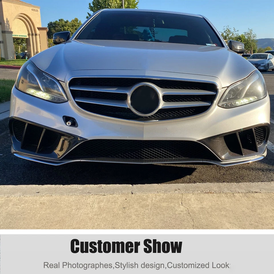 For Mercedes-Benz W212 E350 E400 E550 Matte Carbon Fog Lamp Grill Air Vent Cover - Image 4 of 4