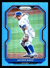 2021 Panini Prizm Javier Baez Carolina Blue Prizm #107 - Chicago Cubs