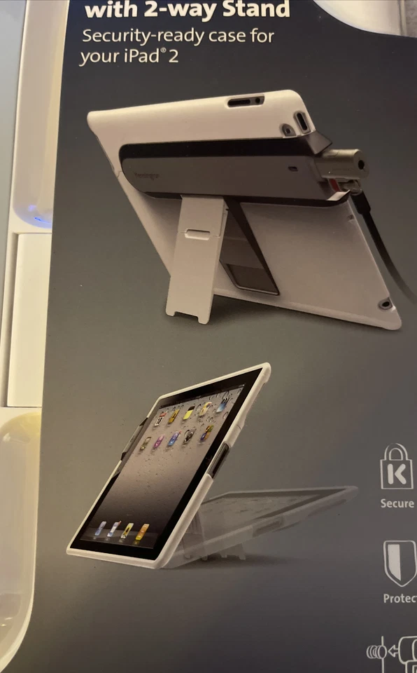 Funda de seguridad Kensington SecureBack con soporte bidireccional y ClickSafe para iPad 2 Foto 2 de 4