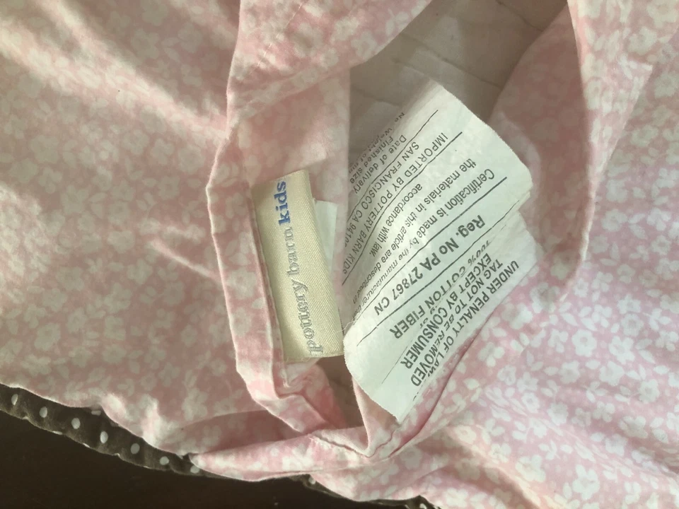 Pottery Barn Kids Hayley Owl Nursery Baby Crib Skirt & Quilted Pillow Cover - Изображение 4 из 4