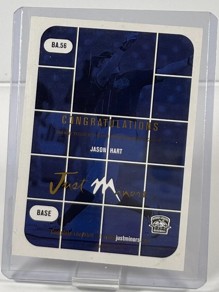SIGNED 2001 Just Minors - Autographs #BA.56 Jason Hart (AU) AUTOGRAPH AUTO - Image 2 of 2
