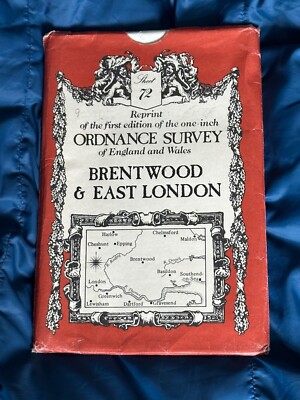 David & Charles,OS Sheet Map, 1st Edition, 1 Inch Reprint, Brentwood &, No  72